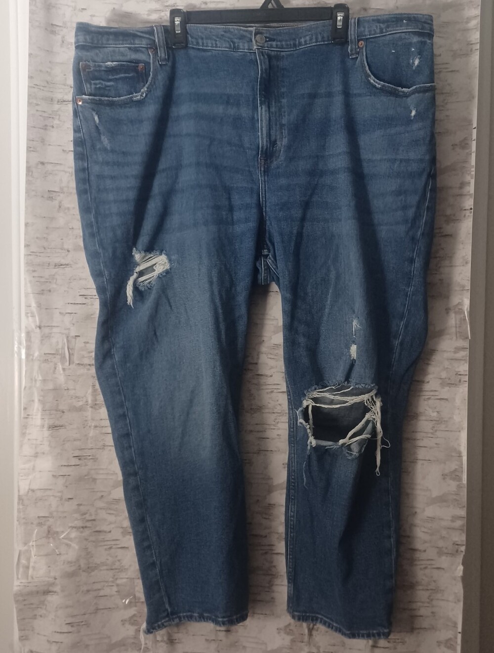 Abercrombie Boot Cut Distressed Jeans Sz 36 Plus 22